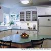 A new refrigerator was not in the initial budget, but the opening was sized for an easy swap in the future.  