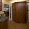 The view from the Family Room doorway to the kitchen…Front and center are shallow tall cabinets.  Room for kitchen backup storage, vases, off season decor, etc.   
A pleasant walk to the kitchen, wouldn’t you agree?
